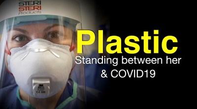 Plastic Standing between her & COVID19 (CNW Group/Coalition of Concerned Manufacturers and Businesses of Canada)