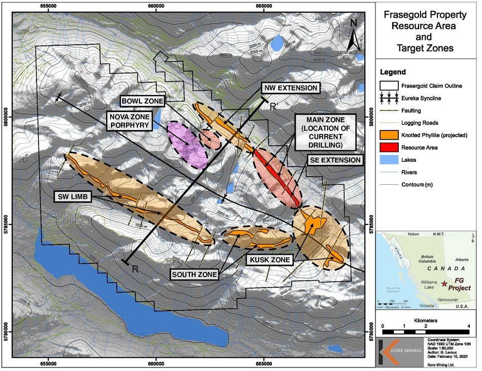 Kore Mining Drills 32 Meters Of 3 0 G T Gold Near Surface And Discovers New Zone With 10 Meters Of 3 9 G T Gold Below Existing Fg Gold Resource