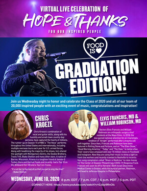 Hormel Foods to Host Live Virtual Concert Honoring the Graduating Class of 2020  Starring NBC's "The Voice" Runner-Up Chris Kroeze and performances by Singing Mayo Doctors Elvis Francois and William Robinson, ABC's "American Idol" finalist Dillon James, NBC's "America's Got Talent" Evie Clair, Ron Artis II and stars from Broadway Sean Yves Lessard, Christopher Henry Young and Ruby Lewis