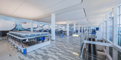 Interior view of LaGuardia Terminal B (image credit LaGuardia Gateway Partners)
