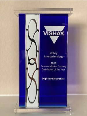 Vishay Awards Digi-Key the Semiconductor Catalog Distributor of the Year Award