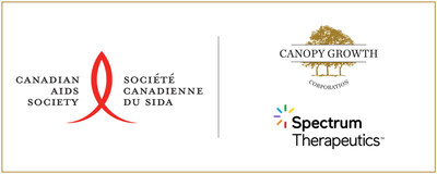 Socit canadienne du sida, Canopy Growth, Spectrum Therapeutics Logos (Groupe CNW/Socit canadienne du sida)