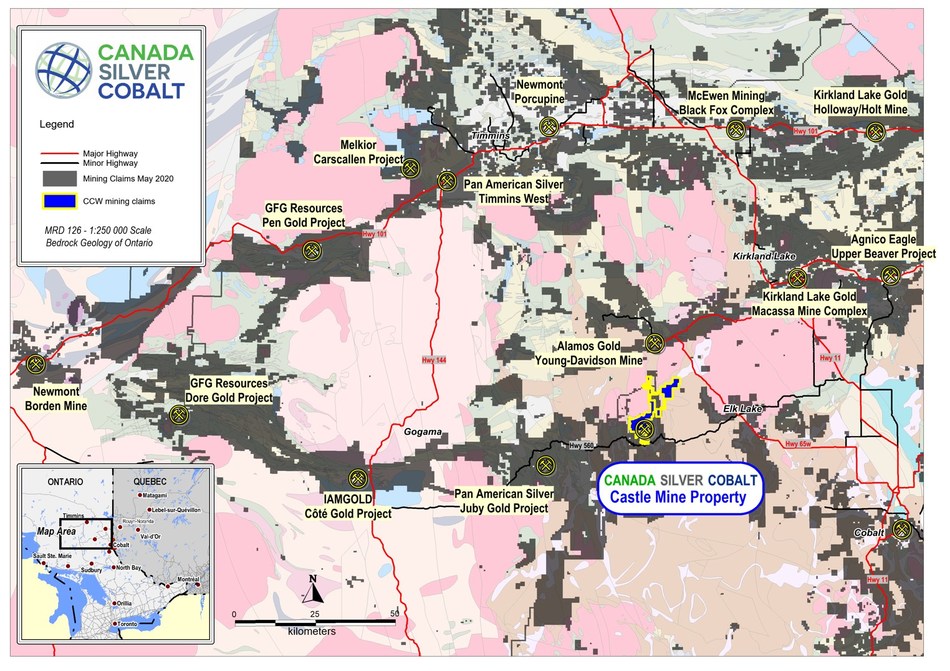 Regional Map (Figure 4) (CNW Group/Canada Silver Cobalt Works Inc.)