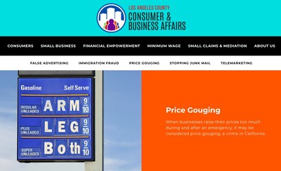 3Di Systems and LA County announce an Anti-Price Gouging website for citizens.
