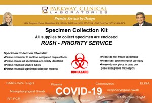Parkway Clinical Laboratories Launches COVID-19 Immune Response Consumer Direct Access Testing