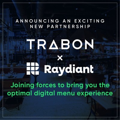Raydiant and Trabon Partner to Bring Contactless Menus to More Restaurant TV Screens Nationwide
