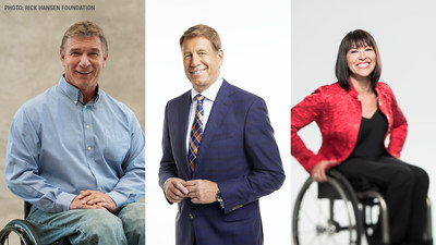 Rick Hansen, Scott Russell et Senator Chantal Petitclerc (Groupe CNW/Canadian Paralympic Committee (Sponsorships))