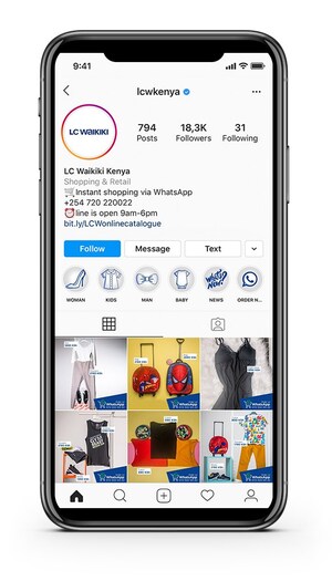 LC Waikiki Kenya met en œuvre un modèle de vente directe sur Instagram