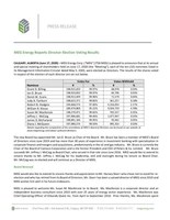 MEG Energy Reports Director Election Voting Results (CNW Group/MEG Energy Corp.)