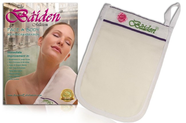 Baiden Mitten - the product that has withstood the test of time. Customers report significant immediate improvement in many skin conditions such as dry skin, Keratosis pilaris, acne, rosacea, eczema, strawberry legs, psoriasis and dermatitis.
