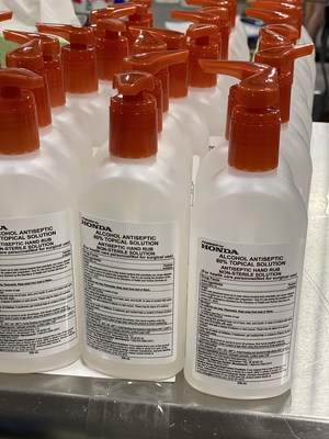 Honda and General Motors are producing nearly 12,000 gallons of hand sanitizer through their Fuel Cell System Manufacturing (FCSM) partnership. Honda will donate nearly 75% of its allocation of the hand sanitizer to healthcare facilities in Ohio and Michigan.