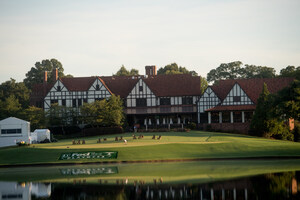 Sir Nick Faldo and Arthur M. Blank Accept ALL IN Challenge Fore Dream Golf Experience