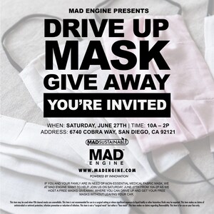Mad Engine Gives Away Free Masks in San Diego This Weekend