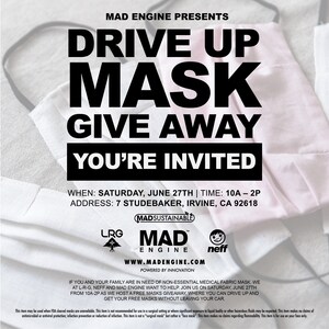 Mad Engine Gives Away Fabric Masks to Families in Need