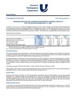 Uranium Participation Corporation Reports Financial Results for the Quarter Ended May 31, 2020
