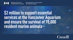 Government of Canada announces emergency support for Vancouver Aquarium