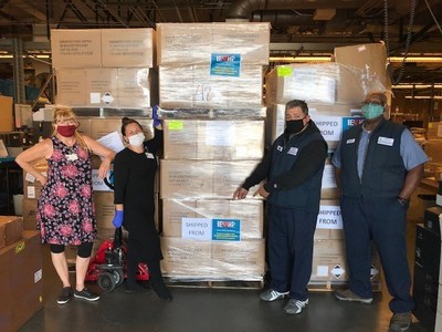 Arrowhead Regional Medical Center Employees receiving their PPE delivery on June 24, 2020.