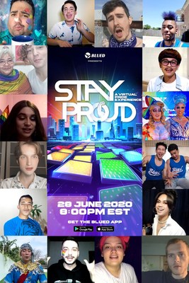 #StayProud, el primer evento de orgullo virtual de Blued, contó con la participación de más de 20 oradores e intérpretes en representación de nueve países de la creciente comunidad de usuarios global de la aplicación.