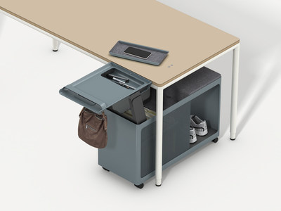 Olli, a new generation work trolley for Watson's award-winning C9 furniture system.