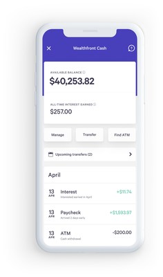 The Wealthfront mobile app