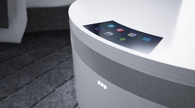 Comet nightstand integrates smart home devices.