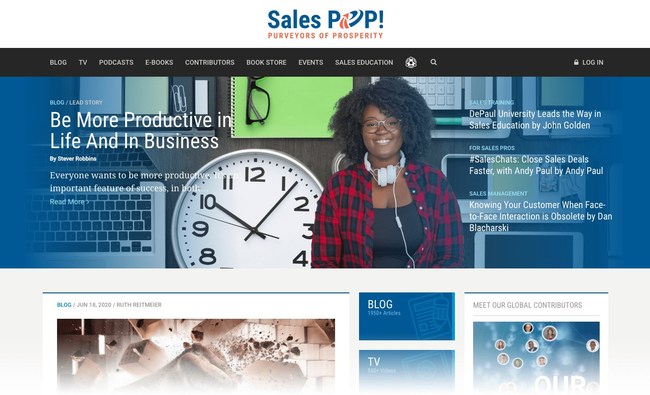 Sales POP! online multi-media magazine now embedded in Pipeliner CRM