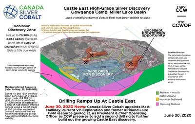 Castle East 3D Map (CNW Group/Canada Silver Cobalt Works Inc.)