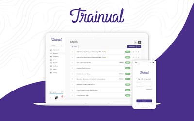 Trainual is a desktop and mobile-friendly app downloadable from the Apple App Store or Google Play Store.