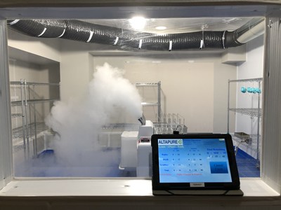 The decontamination room at University Hospitals where N95 masks are disinfected using the peracetic acid method.
Courtesy: University Hospitals