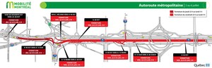 Autoroute 40 (Métropolitaine) - Modification à l'occasion de la fermeture complète de la direction est du 2 au 6 juillet 2020