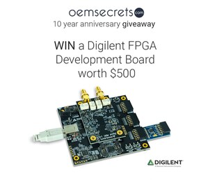 Digilent Development Board Giveaway Worth over $500 to celebrate OEMsecrets' 10-Year Anniversary