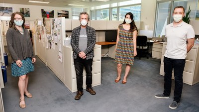 Director of the Gladstone Institute of Data Science and Biotechnology Katie Pollard (left), worked with John Rubenstein, Eirene Markenscoff-Papadimitriou, and Sean Whalen to map the genomic regions that control the development of the human brain.