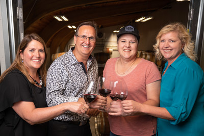 TIME Winery Team: Shelley Mayert, Ron Mayert, Darrien McWatters, Christa-Lee McWatters (CNW Group/Five Vines Cellars)