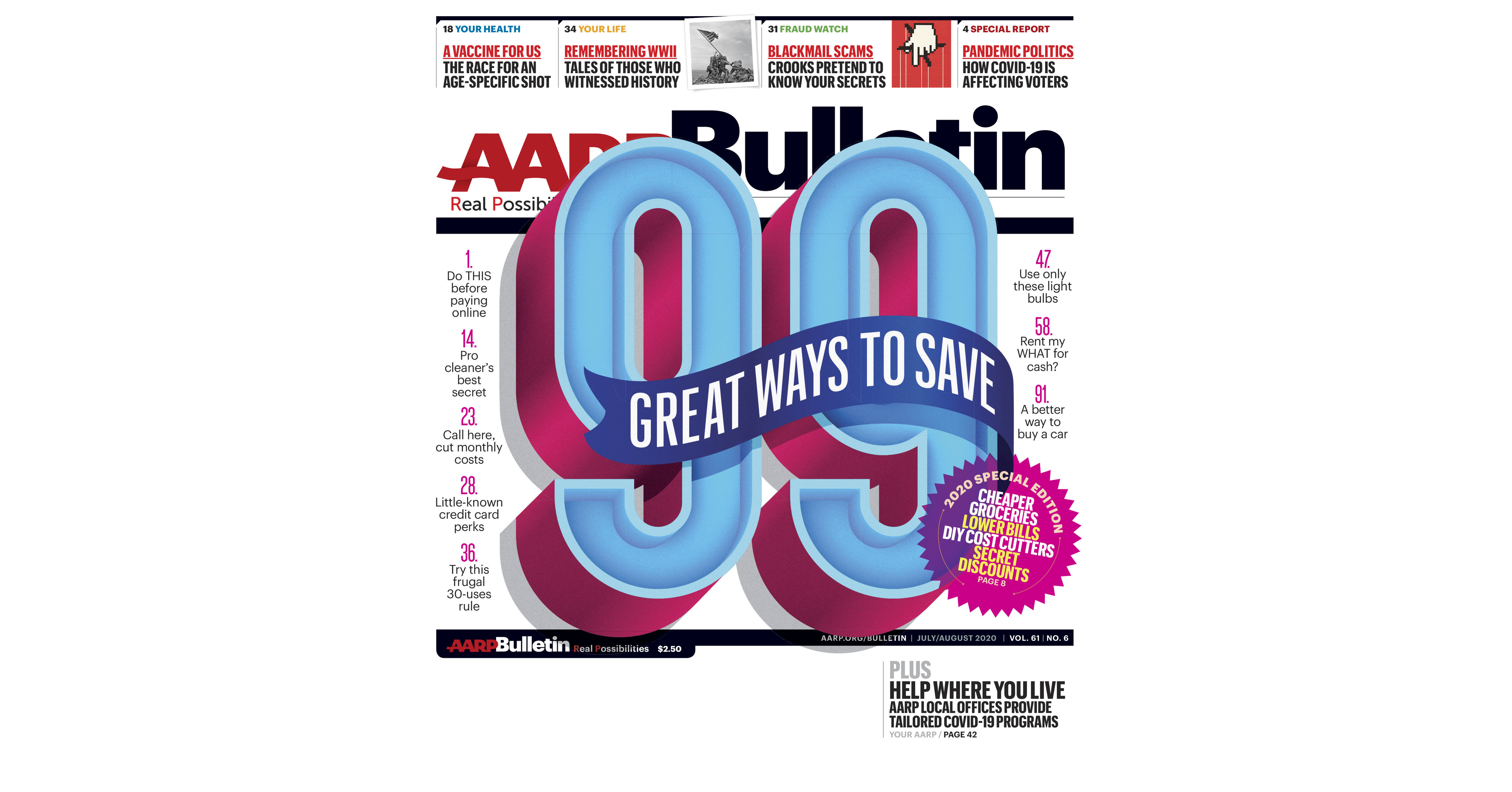 AARP Bulletin Reveals 99 Clever Ways to Save