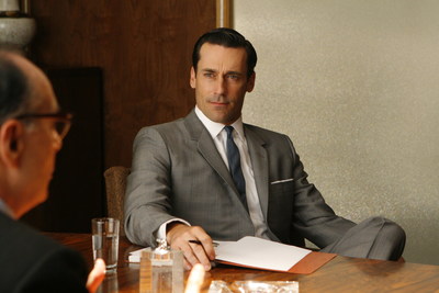 Jon Hamm as Don Draper in the iconic television series Mad Men, now available exclusively on Super Channel in Canada (CNW Group/Super Channel)