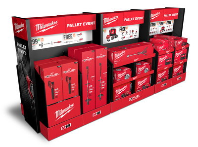 Menasha Packaging Company won a gold OMA award for this 2-sided display for Milwaukee Tools, known among power tool enthusiasts as the 