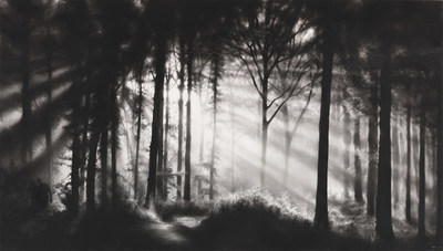 Robert Longo
Untitled (In the Garden, et in arcadia ego)
Charcoal drawing, 2009
173.5 x 306 cm / 68.3 x 120.4 inches
Estimate: € 150,000-200,000 / US$ 155.000-220.000 (PRNewsfoto/Ketterer Kunst)