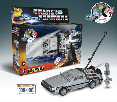 In celebration of the film's 35th anniversary, Hasbro, Inc. and Universal Brand Development today revealed the first-ever TRANSFORMERS-Back to the Future Collaboration, starring the all new character GIGAWATT.