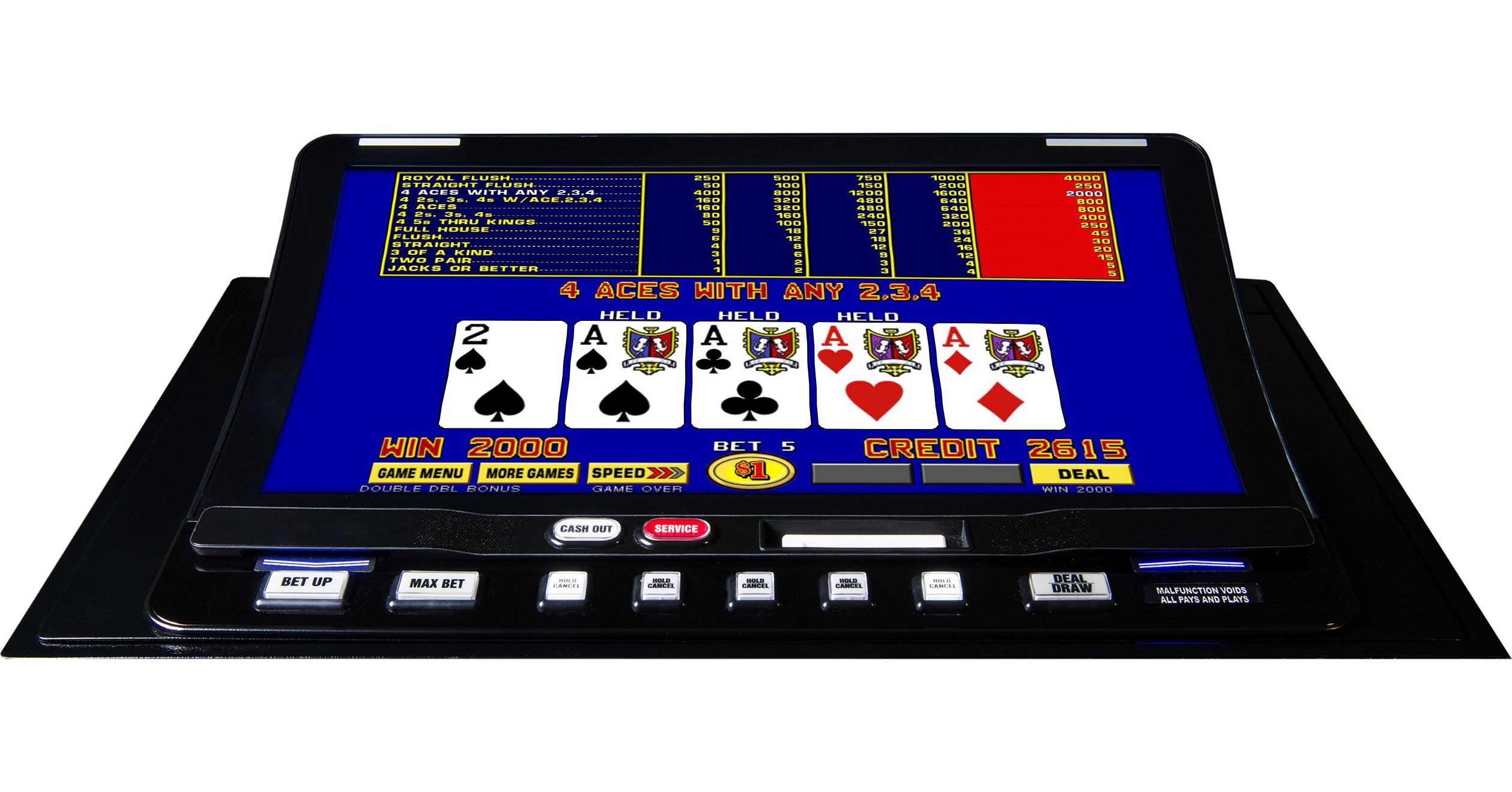 bartop video poker machines for sale