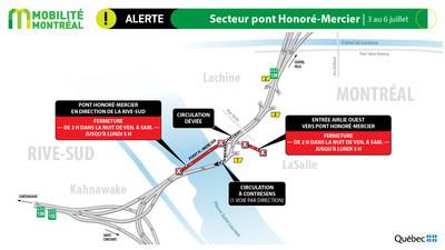 Pont Honore?-Mercier - 3 au 6 juillet (Groupe CNW/Ministre des Transports)