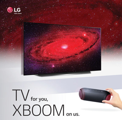 LG Electronics USA announced a limited-time promotion offering consumers a free LG XBOOM Go speaker (model PL5) with the purchase of eligible 2020 LG OLED and LG NanoCell TVs.