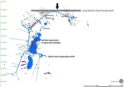 Figure 1: Plan View of Tomtebo Mine (CNW Group/District Metals Corp.)