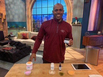 Dr. Ian Smith on the set of daytime American talk show, The Rachael Ray Show, featuring ZuRI products.