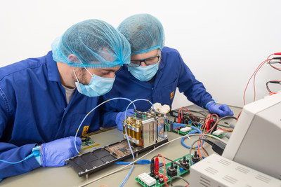 Engineers working on a prototype.