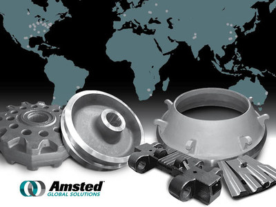 High integrity crushing, milling, and undercarriage castings for mining and other industrial applications by Amsted Global Solutions.