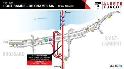 Entraves - Pont Samuel-De Champlain (Groupe CNW/Ministre des Transports)