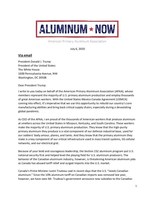 APAA Calls on President Trump to Restore Tariffs on Surging Canadian Aluminum Imports