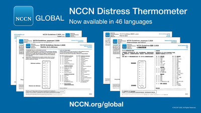 NCCN Distress Thermometer - now available in 46 languages at NCCN.org/global.