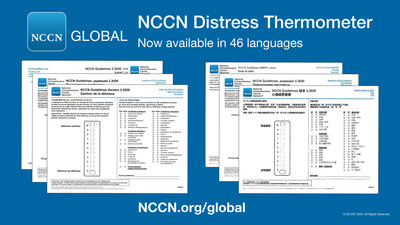 Termômetro da Angústia da NCCN, agora disponível em 46 idiomas em NCCN.org/global.