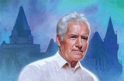 Alex Trebek is the Honorary President of The Royal Canadian Geographical Society and is a longtime supporter of both the RCGS and the National Geographic Society. Illustration: Robert Carter (CNW Group/Royal Canadian Geographical Society)